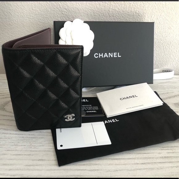 CHANEL Handbags - Bnib Chanel passport card wallet black caviar shw